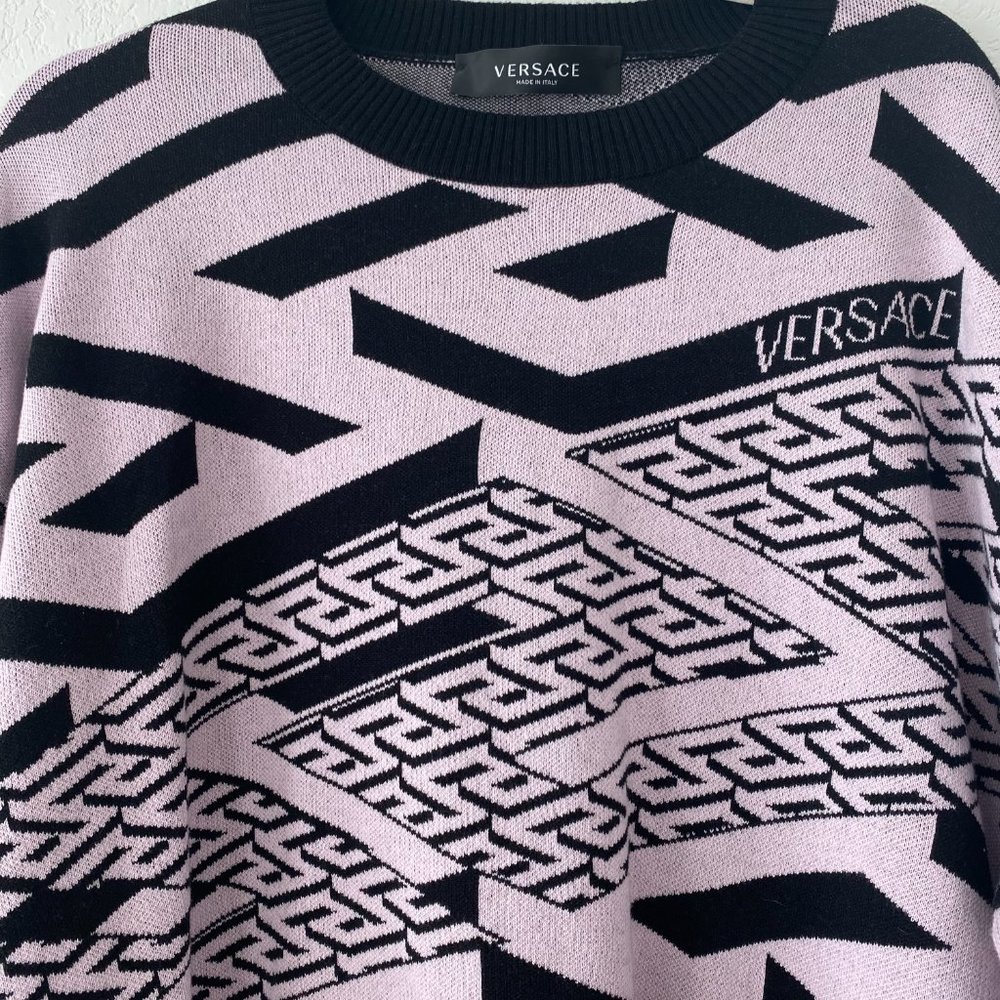 Versace Men's Greca Monogram Sweater - image 2